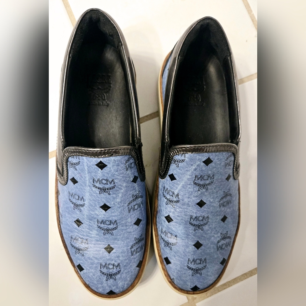 Authentic MCM Logo Loafer Flat Shoes